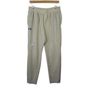 Under Armour Men's L Unstoppable Tapered Pants Fitted City Khaki Stretch Sport